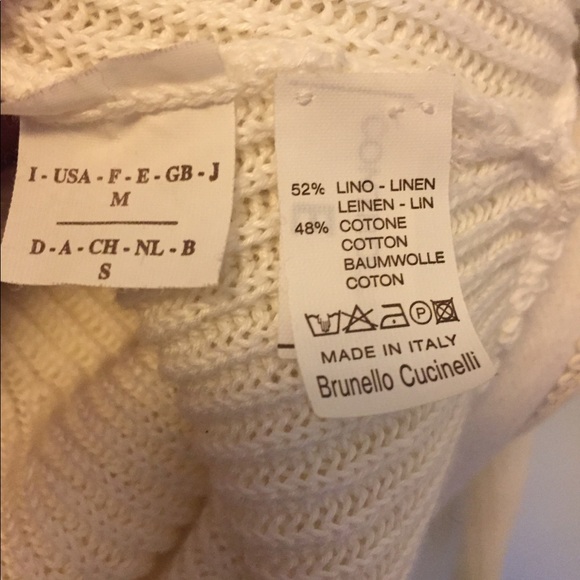 SOLD Brunello Cucinelli white ribbed sweater - Picture 8 of 8